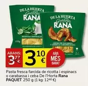 Oferta de Rana - Pasta Fresca Farcida De Ricotta I Espinacs O Carabassa I Ceba por 3,1€ en Supermercados Charter