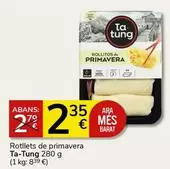 Oferta de Ta Tung - Rotllets De Primavera por 2,35€ en Supermercados Charter