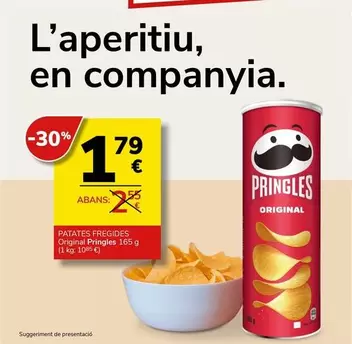 Oferta de Pringles - Patates Fregides Original por 1,79€ en Supermercados Charter