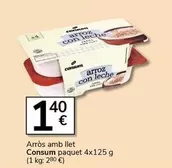 Oferta de Consum - Arros Amb Llet Paquet por 1,4€ en Supermercados Charter