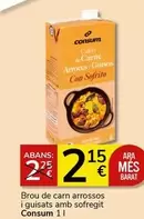 Oferta de Consum - Brou De Carn Arrossos I Guisata Amb Sofregit por 2,15€ en Supermercados Charter