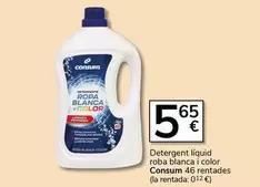 Oferta de Consum - Detergent Líquid Roba Blanca I Color por 5,65€ en Supermercados Charter