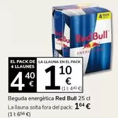 Oferta de Red Bull - Beguda Energètica por 1,64€ en Supermercados Charter