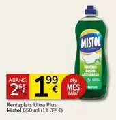 Oferta de Mistol - Rentaplats Ultra Plus por 1,99€ en Supermercados Charter