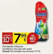 Oferta de Somat - Rentalats Maquina Excellence Duo Gel Anti-greix por 7,99€ en Supermercados Charter