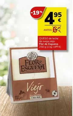 Oferta de Flor de Esgueva - Queso De Leche De Oveja Vejo Flor De Esgueva por 4,95€ en Supermercados Charter