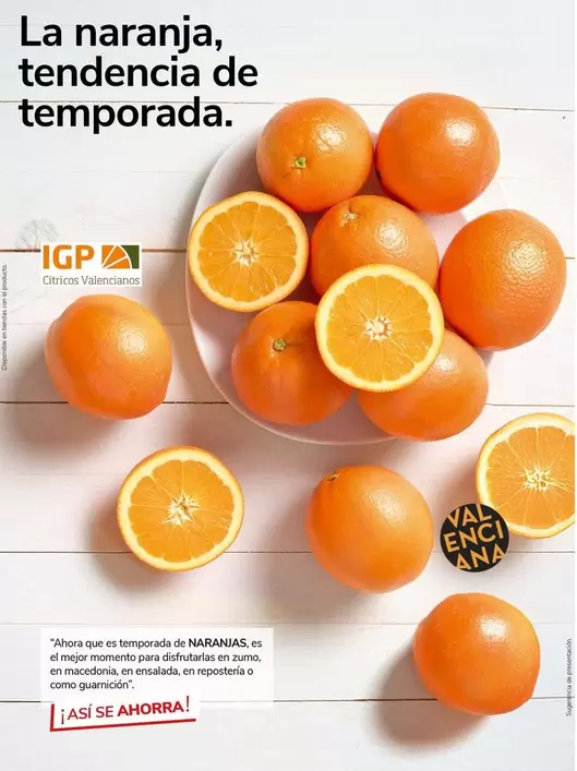 Oferta de La Naranja, Tendencia De Temporada en Supermercados Charter