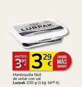 Oferta de Lurpak - Mantequilla Fácil De Untar Con Sal por 3,29€ en Supermercados Charter