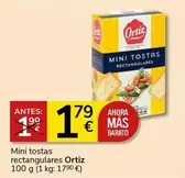 Oferta de Ortiz - Mini Tostas Rectangulares por 1,79€ en Supermercados Charter