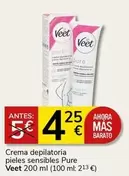 Oferta de Veet - Crema Depilatoria Pieles Sensibles Pure por 4,25€ en Supermercados Charter