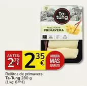 Oferta de Ta Tung - Rollitos De Primavera por 2,35€ en Supermercados Charter