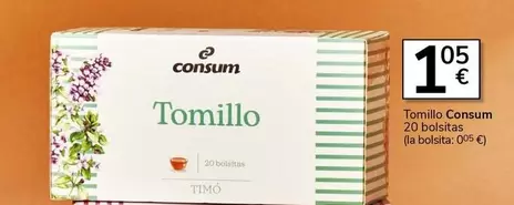 Oferta de Consum - Tomillo por 1,05€ en Supermercados Charter