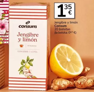 Oferta de Consum - Jengibre Y Limón por 1,35€ en Supermercados Charter