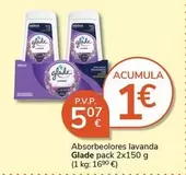 Oferta de Glade - Absorbeolores Lavanda por 5,07€ en Supermercados Charter