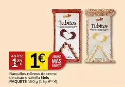 Oferta de Mas - Barquillos Rellenos De Crema De Cacao O Vainilla por 1€ en Supermercados Charter