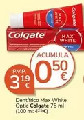 Oferta de Colgate - Dentífrico Max White Optic por 3,19€ en Supermercados Charter