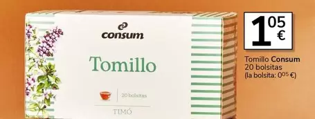 Oferta de Consum - Tomillo por 1,05€ en Supermercados Charter