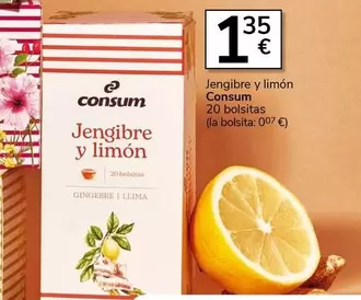 Oferta de Consum - Jengibre Y Limón por 1,35€ en Supermercados Charter