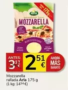 Oferta de Mozzarella Rallada por 2,51€ en Supermercados Charter