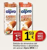 Oferta de Alpro - Bebida De Almendras Del Mediterraneo O Almendras Sin Azúcar por 1,59€ en Supermercados Charter