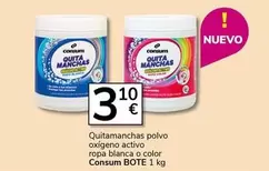 Oferta de Consum - Quitamanchas Polvo Oxígeno Activo Ropa Blanca O Color por 3,1€ en Supermercados Charter