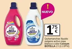 Oferta de Consum - Quitamanchas Liquido Oxígeno Activo Ropa Blanca O Color por 1,75€ en Supermercados Charter