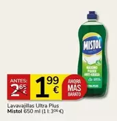 Oferta de Mistol - Lavavajillas Ultra Plus por 1,99€ en Supermercados Charter