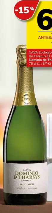 Oferta de Dominio de Tharsys - Cava Brut Nature por 6,49€ en Supermercados Charter