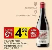 Oferta de Tempranillo - Vino Tinto Roble D. O. Ribera Del Duero por 4,99€ en Supermercados Charter