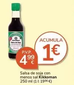 Oferta de Kikkoman - Salsa De Soja Con Menos Sal por 4,99€ en Supermercados Charter