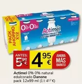 Oferta de Danone - Actimel 0% 0% Natural Edulcorado por 4,95€ en Supermercados Charter