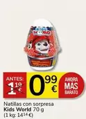 Oferta de Kids World - Natillas Con Sorpresa por 0,99€ en Supermercados Charter