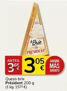 Oferta de Président - Queso Brie por 3,05€ en Supermercados Charter