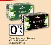 Oferta de Consum - Té Verde O Negro por 0,75€ en Supermercados Charter