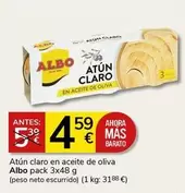 Oferta de Albo - Atun Claro En Aceite De Oliva por 4,59€ en Supermercados Charter