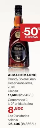 Oferta de Alma - Brandy Solera Gran Reserva De Jerez por 17,6€ en El Corte Inglés