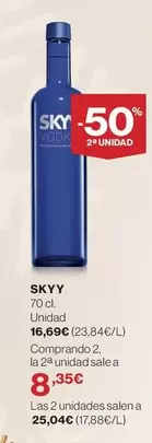 Oferta de Skyy - 70 Cl por 16,69€ en El Corte Inglés