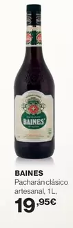 Oferta de Baines - Pacharan Clasico Artesanal por 19,95€ en El Corte Inglés