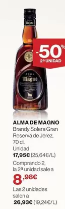 Oferta de Alma - Brandy Solera Gran Reserva De Jerez por 17,95€ en El Corte Inglés