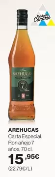 Oferta de Arehucas - Carta Especial Ron Anejo por 15,95€ en El Corte Inglés