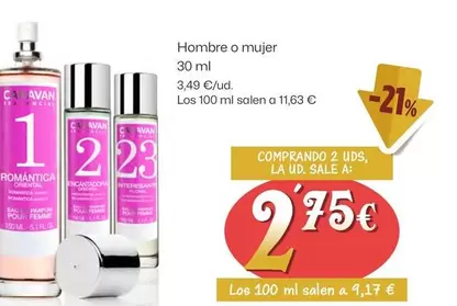 Oferta de Caravan - Hombre O Mujer 30ml por 3,49€ en Ahorramas