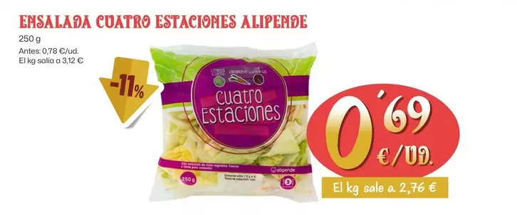 Oferta de Alipende - Ensalada Cuatro Estaciones por 0,69€ en Ahorramas