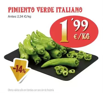 Oferta de Pimiento Verde Italiano por 1,99€ en Ahorramas