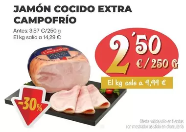 Oferta de Campofrío - Jamon Cocido Extra por 2,5€ en Ahorramas