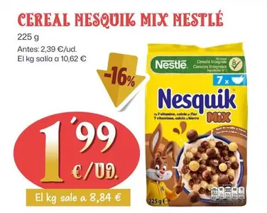 Oferta de Nestlé - Cereal Mix Nesquik por 1,99€ en Ahorramas