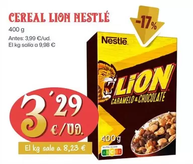 Oferta de Nestlé - Cereal Lion por 3,29€ en Ahorramas