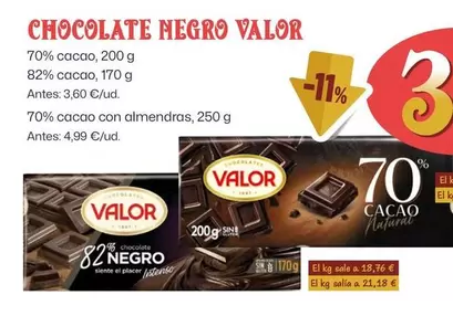 Oferta de Valor - Chocolate Negro por 3,19€ en Ahorramas