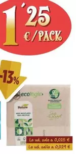 Oferta de Ecologic - Servilleta Nature My Tissue por 1,25€ en Ahorramas