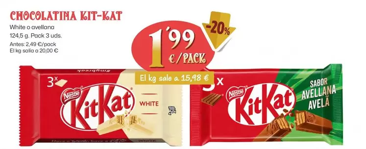 Oferta de Kit Kat - Chocolatina por 1,99€ en Ahorramas