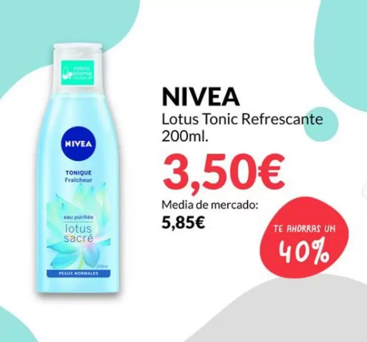 Oferta de Nivea - Lotus Tonic Refrescante por 3,5€ en PrimaPrix